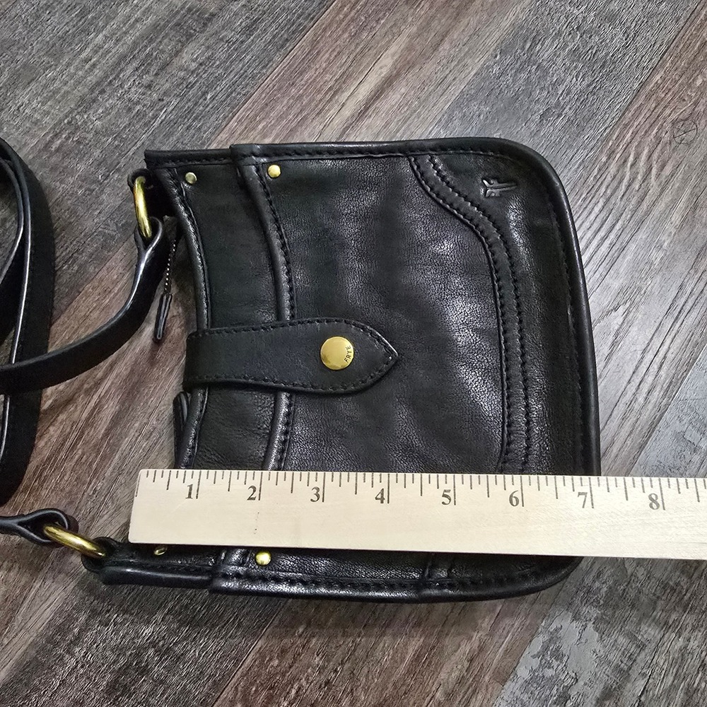 Frye Mini Crossbody Purse Black Madison North South Mini Leather Bag - Picture 16 of 16